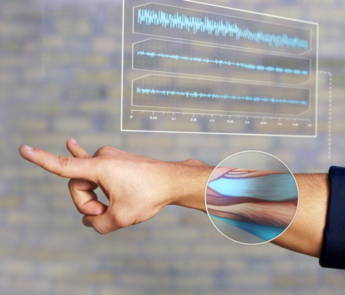 MYO腕带运动控制臂环体感控制无线蓝牙未来