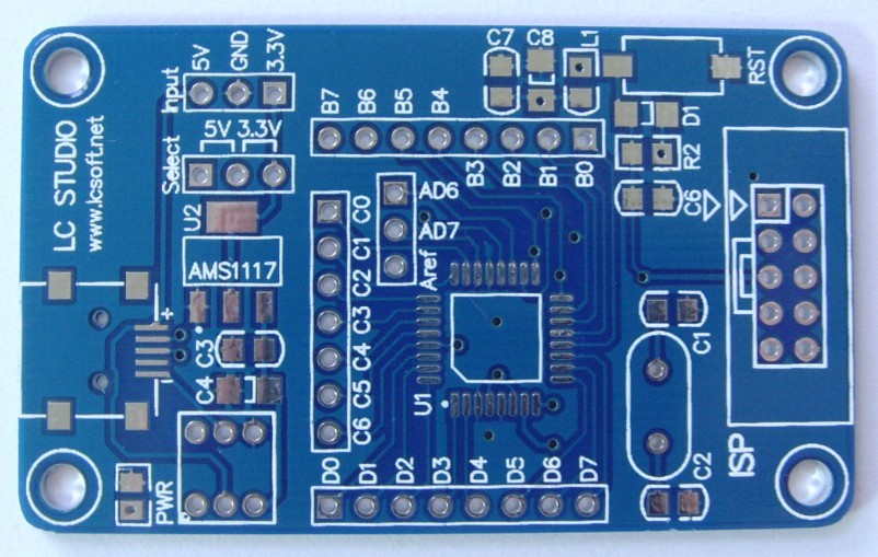 ATmega8 48 88 168 AVR单片机 最小系统 核心