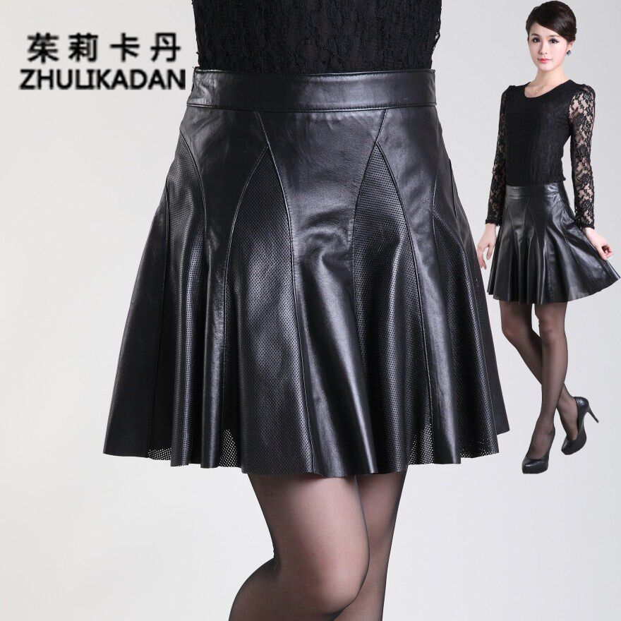 海宁2013新款显瘦真皮<em>皮裙子</em>秋冬季短中<em>长款</em>