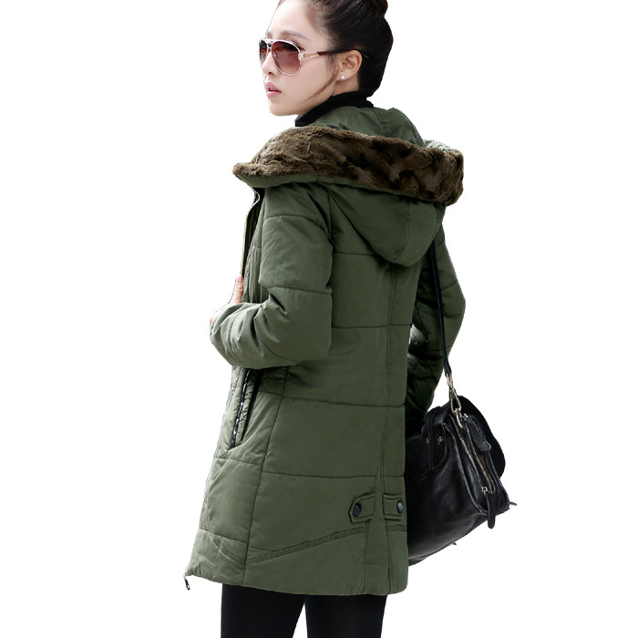 <em>棉衣</em>女2013<em>冬装</em>外套大码中长款休闲<em>女士棉服</em>