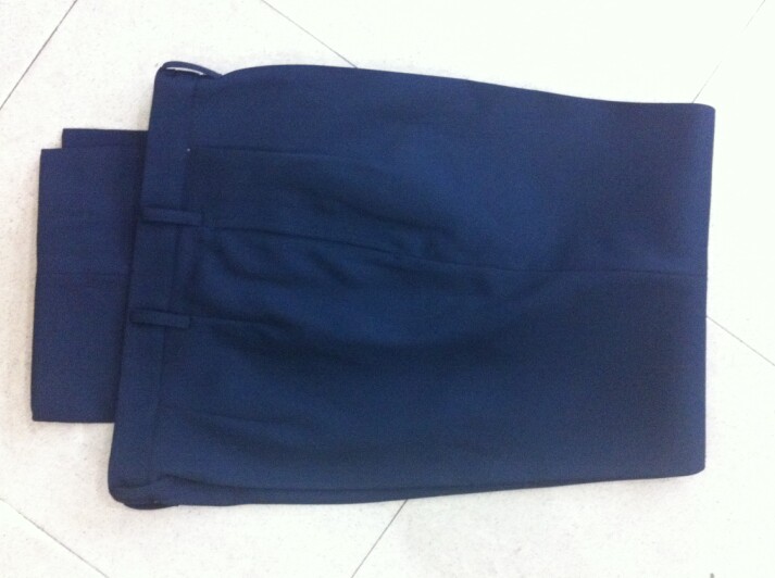 藏青海蓝<em>马裤呢</em>冬裤 <em>87</em>毛料冬常服裤子 藏青马