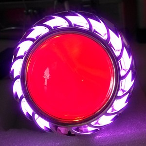 20W电动车摩托车LED透镜大灯双光透镜天使