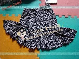 黑白豹点拉丁舞斜裙 可以变化3个款式穿 成人