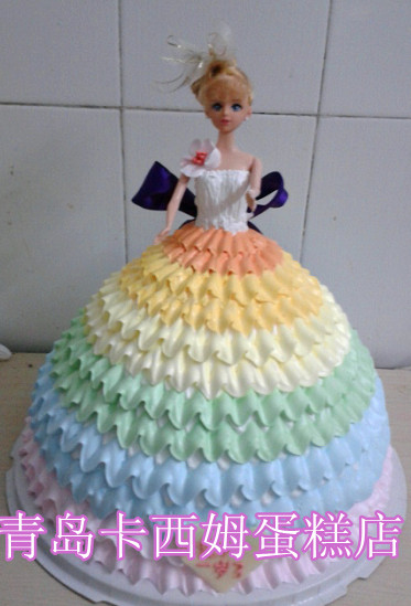 青岛芭比娃娃蛋糕 青岛创意蛋糕 青岛蛋糕配送