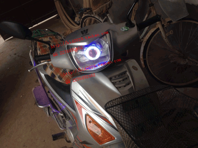 豪爵弯梁喜运 HJ110-2A摩托车透镜天使眼恶魔