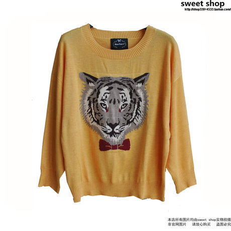 【sweety棒棒糖】特~老虎头刺绣图案 宽松 套