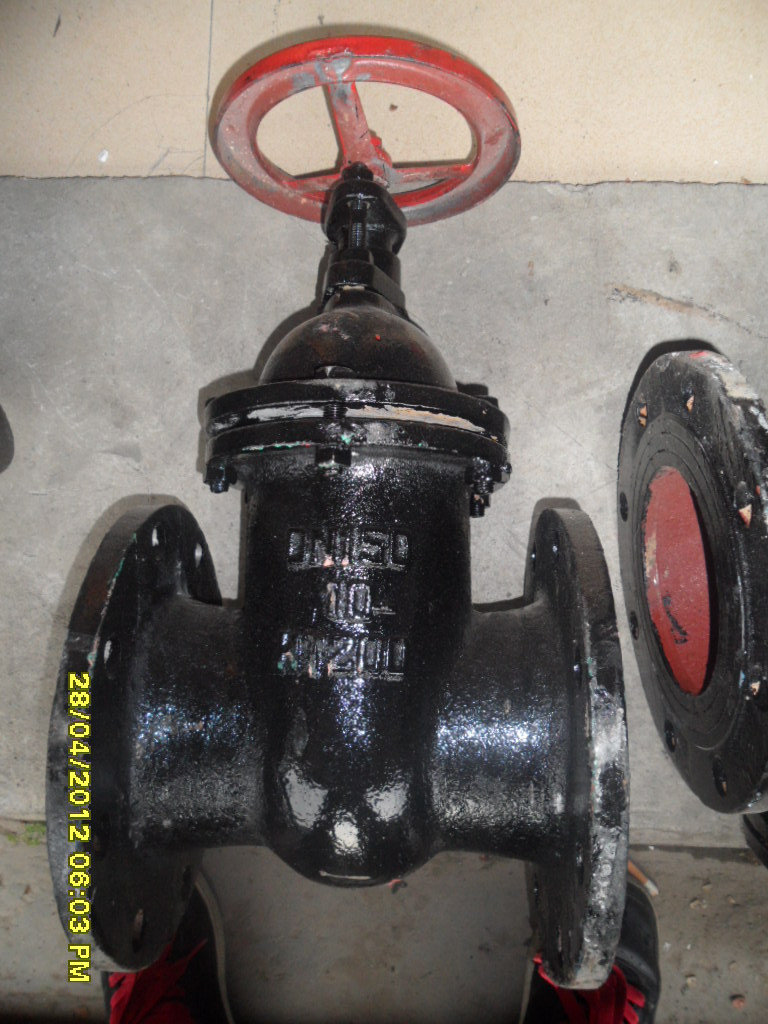 DN150 10-HT200铸铁法兰闸阀。不锈钢杆镀铜