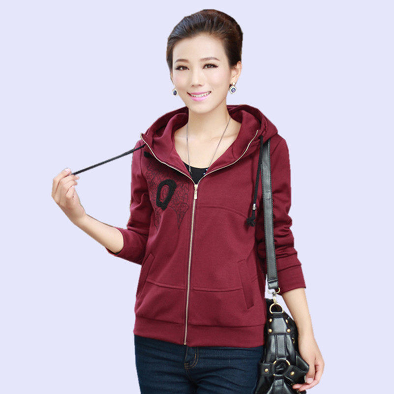 韩版连帽春秋<em>女款</em>上衣女帽衫秋季女式<em>开衫大码</em>