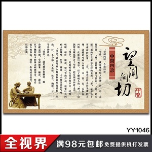 中医四诊望闻问切知识宣传海报 中医养生文化
