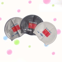 新款|yingfa英发品牌|高档高弹性国旗图案防水硅胶帽子