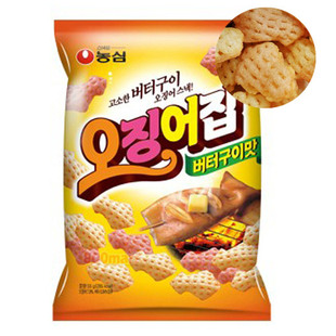  韩国进口 休闲小零食 膨化食品 农心鱿鱼酥片 薯片 55g