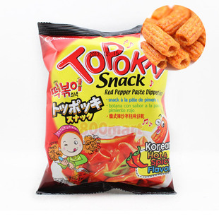 韩国进口 零食 膨化食品 三养 韩式辣炒年糕味饼干 微辣 75g