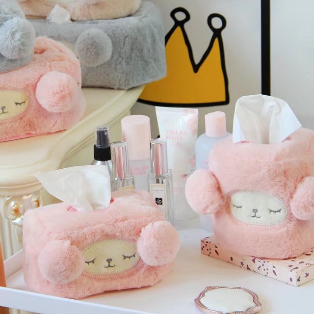 girl lovely Pink Plush rabbit roll of paper Tissue Paper towel tube Tissue box Lamb Towel setsin the Storage consolidation , Home Storage appliances , Pouch , Towel sets category - from Buy2taobao.com to provide professional Taobao agent buy service