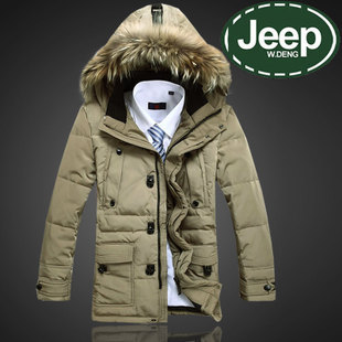  正品！jeep.wdeng男士羽绒服男 新款男装羽绒服男中长款正品清仓