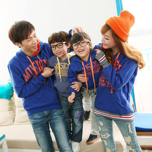  品牌亲子装外套抓绒卫衣一家四口情侣装母女装父女装冬装保暖