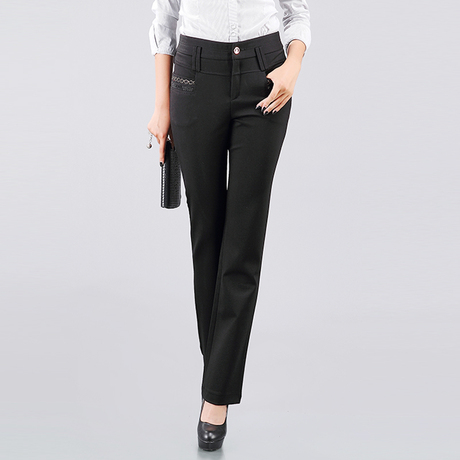 <em>梦诗莱女裤</em>秋冬直筒裤韩版百搭修身针织裤保暖