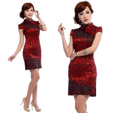 Rich safflower cotton jacquard improved cheongsam 2013 new summer fashion lady everyday Chinese cheongsam dress retro