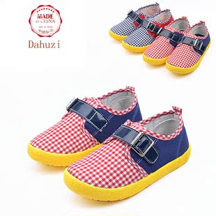  新款儿童帆布鞋男童女童软底透气低帮魔术贴单鞋