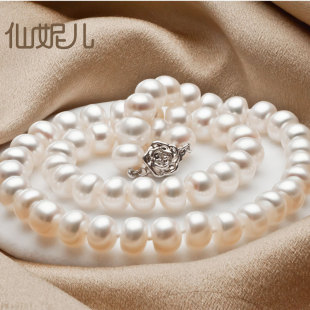  仙妮儿 9-10mm 天然淡水珍珠项链 极少瑕 正品 女 送妈妈礼物