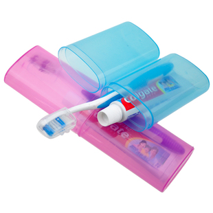  欣云 旅行用品 旅游便携式洗漱套装轻便牙刷牙膏透明保护套盒套装