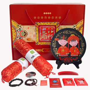  新房结婚礼品结婚礼物创意婚庆新婚送礼炭雕婚房喜结良缘家居摆件