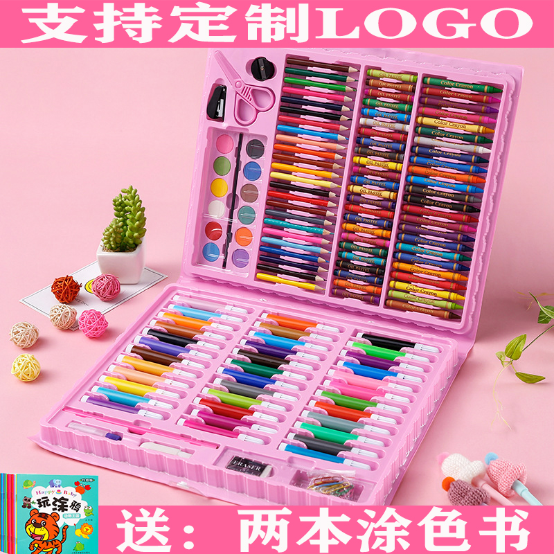 儿童画笔套装礼盒150件小学生无毒可水洗水彩笔套装幼儿园画画笔|msdalam kategori Kamus elektronik/buku kertas elektronik/alat tulis, alat lukisan/kayu dicat/bekalan Calligraphy, pen cat air - dari Buy2taobao.com untuk memberikan perkhidmatan ejen Taobao profesional membeli