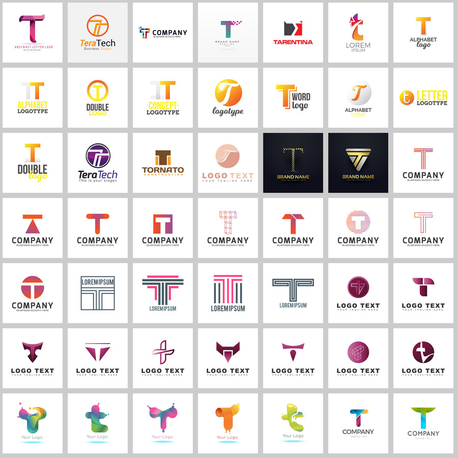 字母系列T LOGO商标设计vi素材包 ai矢量源文件淘宝店标微商标志在类目 商务/设计服务, 设计服务, 其它设计服务中 - 来自Buy2taobao.com提供专业的淘宝代购服务