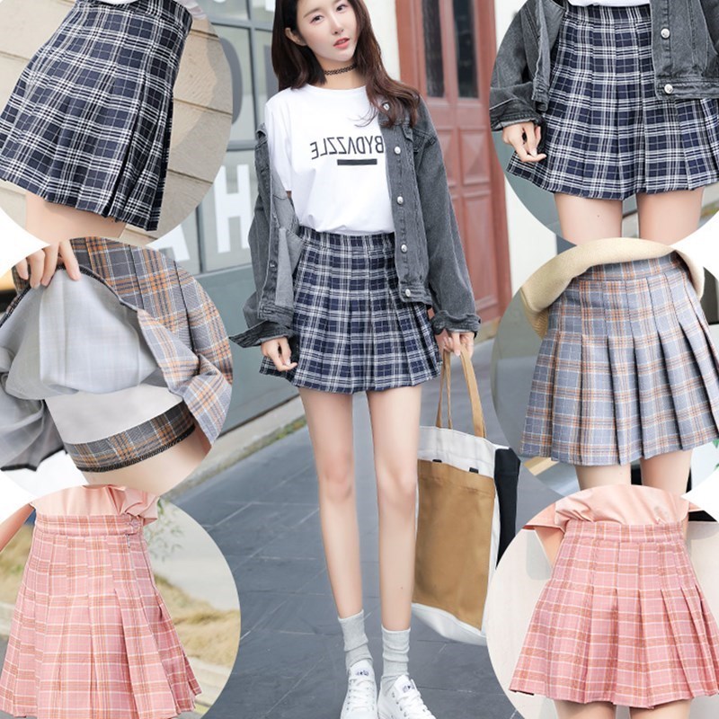 lattice Pleated skirt spring and autumn 2018 new pattern skirt Spring student Ultrashort money Korean Edition Bodyin the Women's clothing/Boutique , Skirts category - from Buy2taobao.com to provide professional Taobao agent buy service