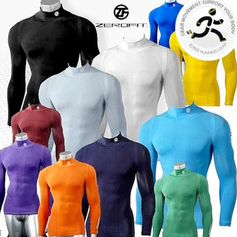 quality goods Japan ZEROFIT Unisex High collar motion Tight fitting compress jacket Perspiration Deodorizationin the Sportswear/Casual Clothing , Sports T-shirt category - from Buy2taobao.com to provide professional Taobao agent buy service