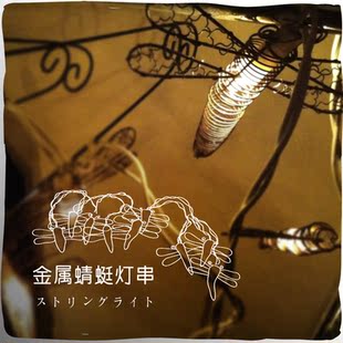  ZAKKA杂货 复古金属蜻蜓灯串卧室LED小彩灯派对婚礼装饰生日礼物