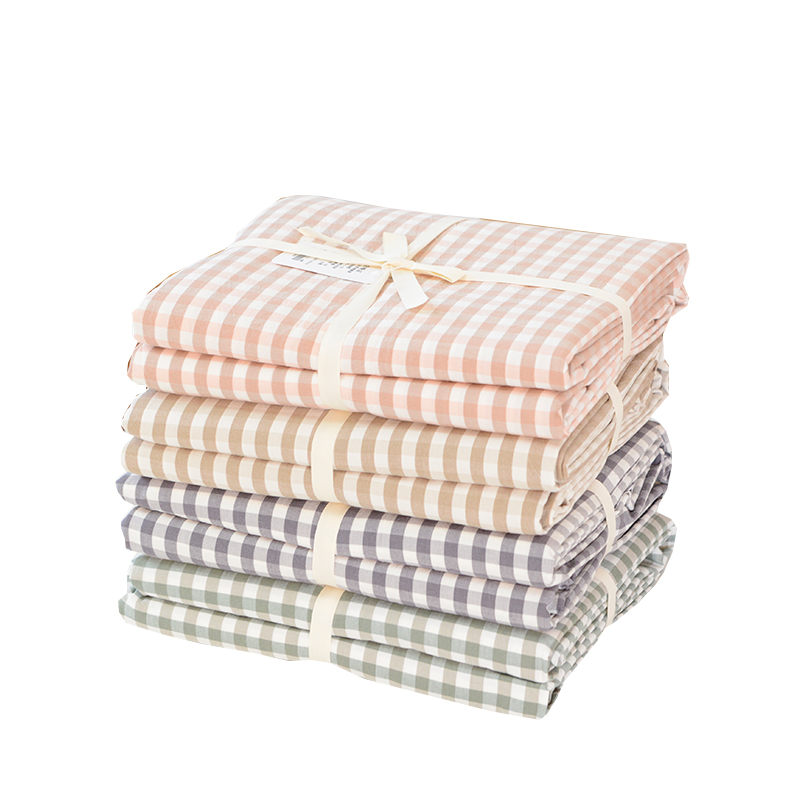 Japanese Washed cotton Quilt cover singleton Cotton lattice Single Quilt cover Simplicity student Quilt cover Single product pure cotton beddingin the Bedclothes , Quilt category - from Buy2taobao.com to provide professional Taobao agent buy service