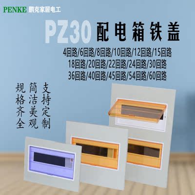 PZ30配电箱盖板铁盖子8/10/12/15/18/20/24/30/36回路双三排面板