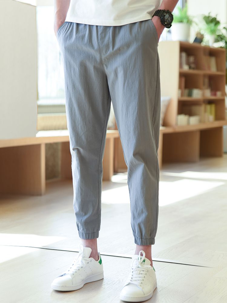 工裝褲男九分褲潮牌褲子男夏薄款男士休閑褲韓版潮流束腳修身小腳在類目 男裝, 休閒褲中 - 來自Buy2taobao.com提供專業的淘寶代購服務