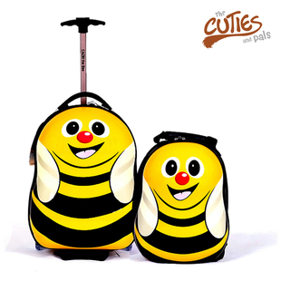  特价英国正品创意礼品蜜蜂卡通背包子母箱儿童拉杆箱旅行箱登机箱