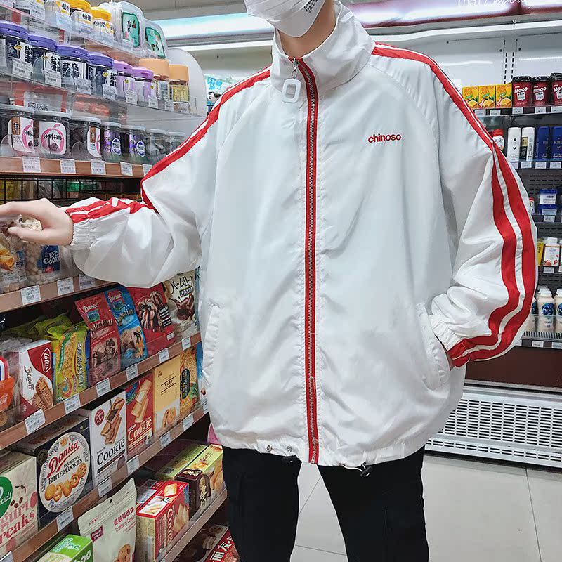 原宿bf風情侶外套春秋韓版潮流夾克男寬松百搭學生ulzzang棒球服在類目 男裝, 夾克中 - 來自Buy2taobao.com提供專業的淘寶代購服務