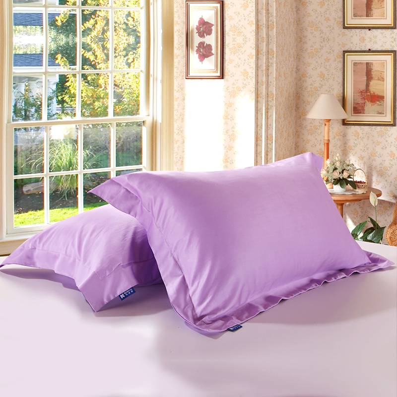 色枕头枕套枕巾100%优质真天丝48 74cm长枕