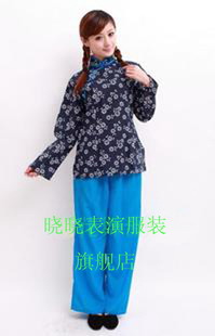 十里送红军村姑演出服，游击队女款演出表演服装，阿庆嫂演出服