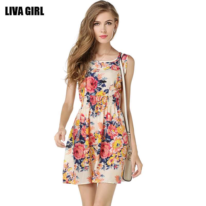 Summer plus-size tank skirt print skirt sleeveless floral|msdalam kategori Butik wanita / wanita, pakaian - dari Buy2taobao.com untuk memberikan perkhidmatan ejen Taobao profesional membeli