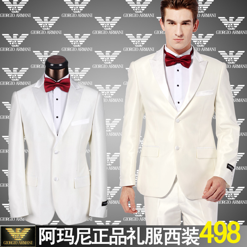 阿玛尼西服套装 男士正品羊毛西装套装礼服 商务正装白色礼服结婚 阿玛尼西服套装 男士正品羊毛西装套装礼服 商务正装白色礼服结婚