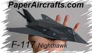 能飞F-117夜鹰隐形战斗机飞机滑翔机电子版图