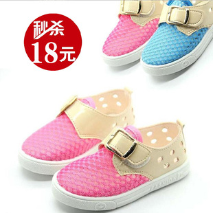 夏季新款儿童凉鞋男女童洞洞鞋沙滩鞋运动鞋公主网眼透气鞋子