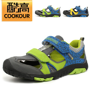  夏季新款酷高童鞋男童凉鞋儿童鞋运动凉鞋镂空包头透气框子鞋