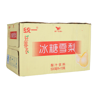  统一冰糖雪梨500ml*15瓶（成都三环内满88元免运费）