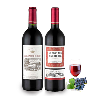  包邮法国原装进口红酒 波尔多红酒 干红葡萄酒 香槟礼盒装