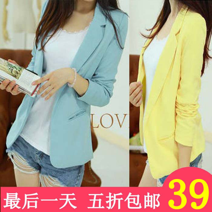 2012<em>春装</em>新款<em>女装</em>韩版女士黑色大码小西服修