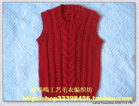 手工编织<em>儿童</em>成人纯毛线马甲 婴<em>幼儿毛衣背心</em>