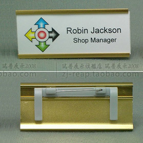 胸牌 定做 72x32mm 纸质打印可更换员工牌 大酒店宾馆工号牌金色在类目 个性定制/设计服务/DIY, 办公/文具定制, 胸牌定做中 - 来自Buy2taobao.com提供专业的淘宝代购服务