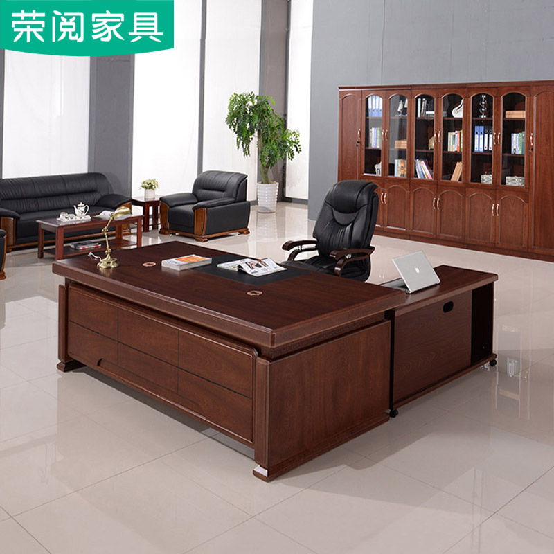 荣阅实木办公家具老板桌单人办公桌椅总裁桌经理主管大班桌大板台|ruв категории коммерческий/офисная мебель, офисная мебель, стол, большой стол/начальник бюро - от Buy2taobao.com для оказания профессиональной услуги покупки агента Taobao