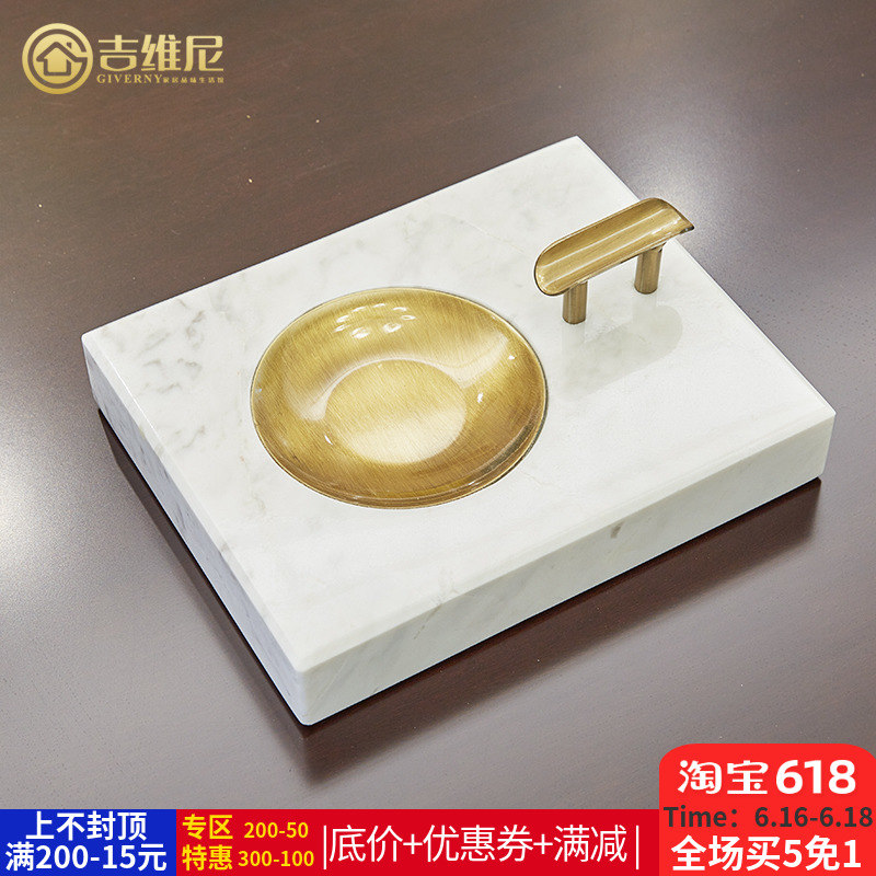 natural White Jazz Marble Pure copper decorate ashtray Jane America European style Open House ornament Decorationin the Home accessories , Decorative items , Decorative ashtray category - from Buy2taobao.com to provide professional Taobao agent buy service