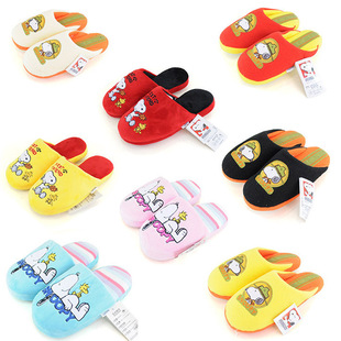  限时特价迪士尼Disney拖鞋 男女式棉拖 史努比超柔短绒冬季儿童拖